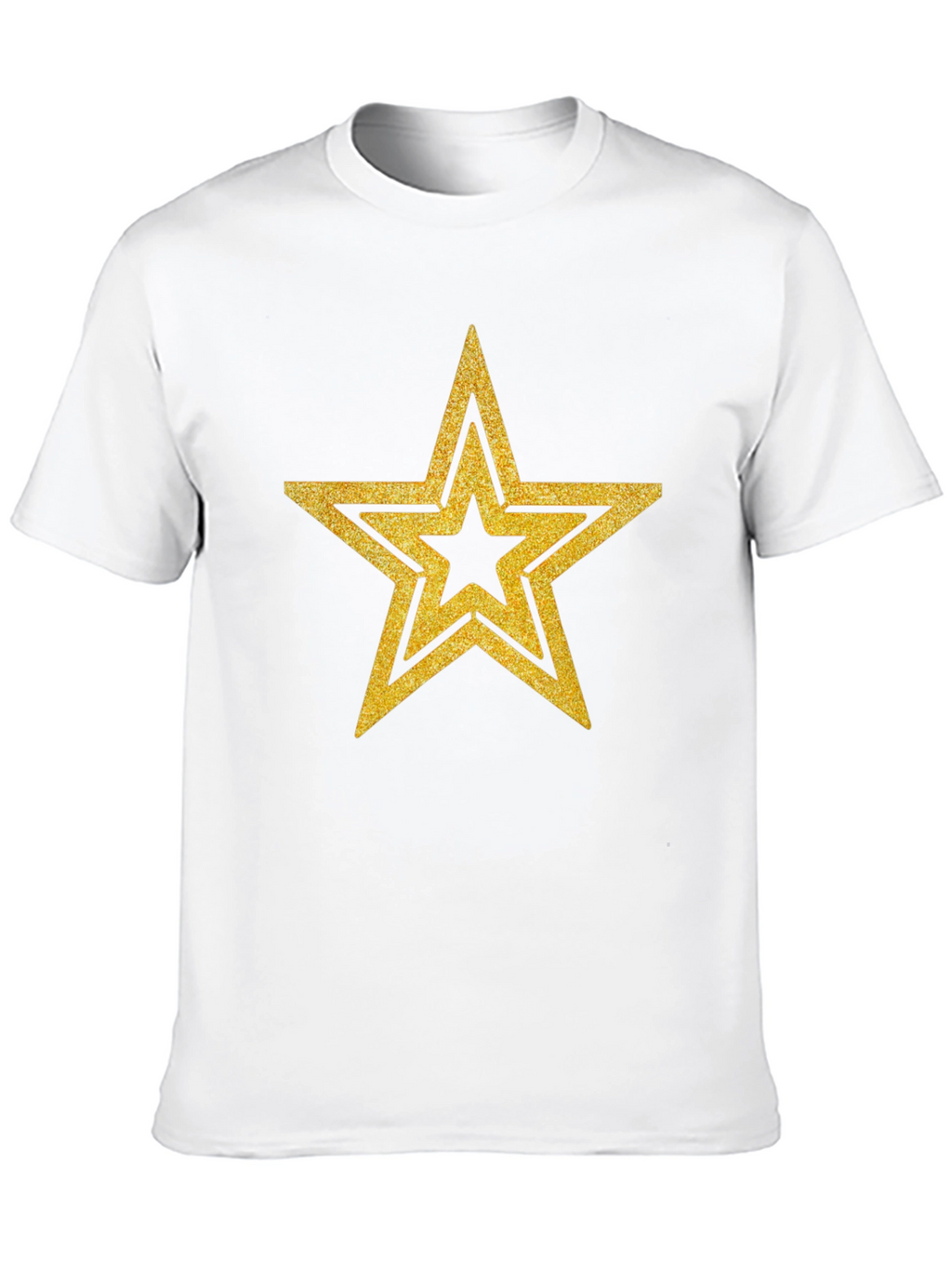 Gold Star Graphic Black T-Shirt