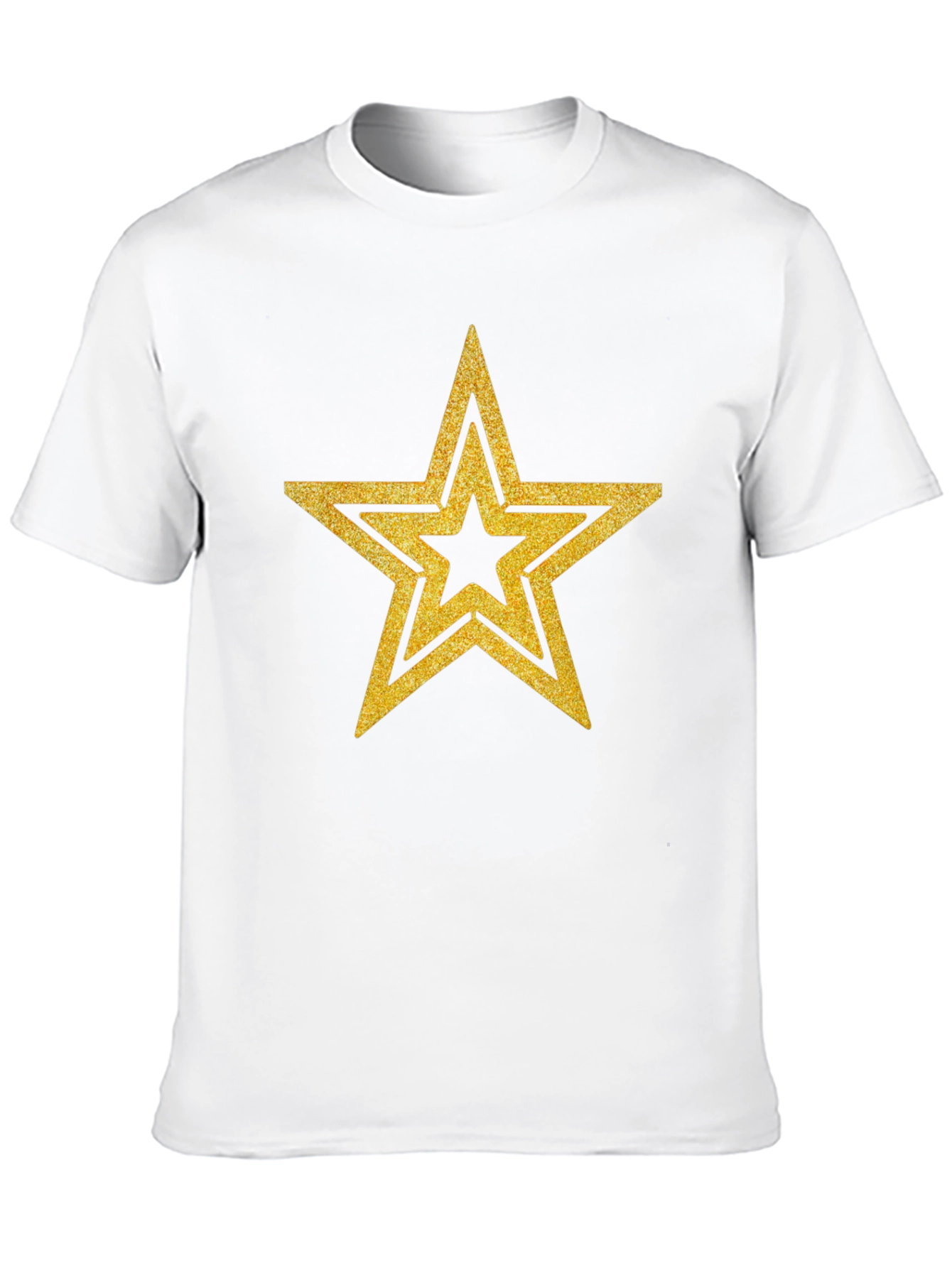 Gold Star Graphic Black T-Shirt