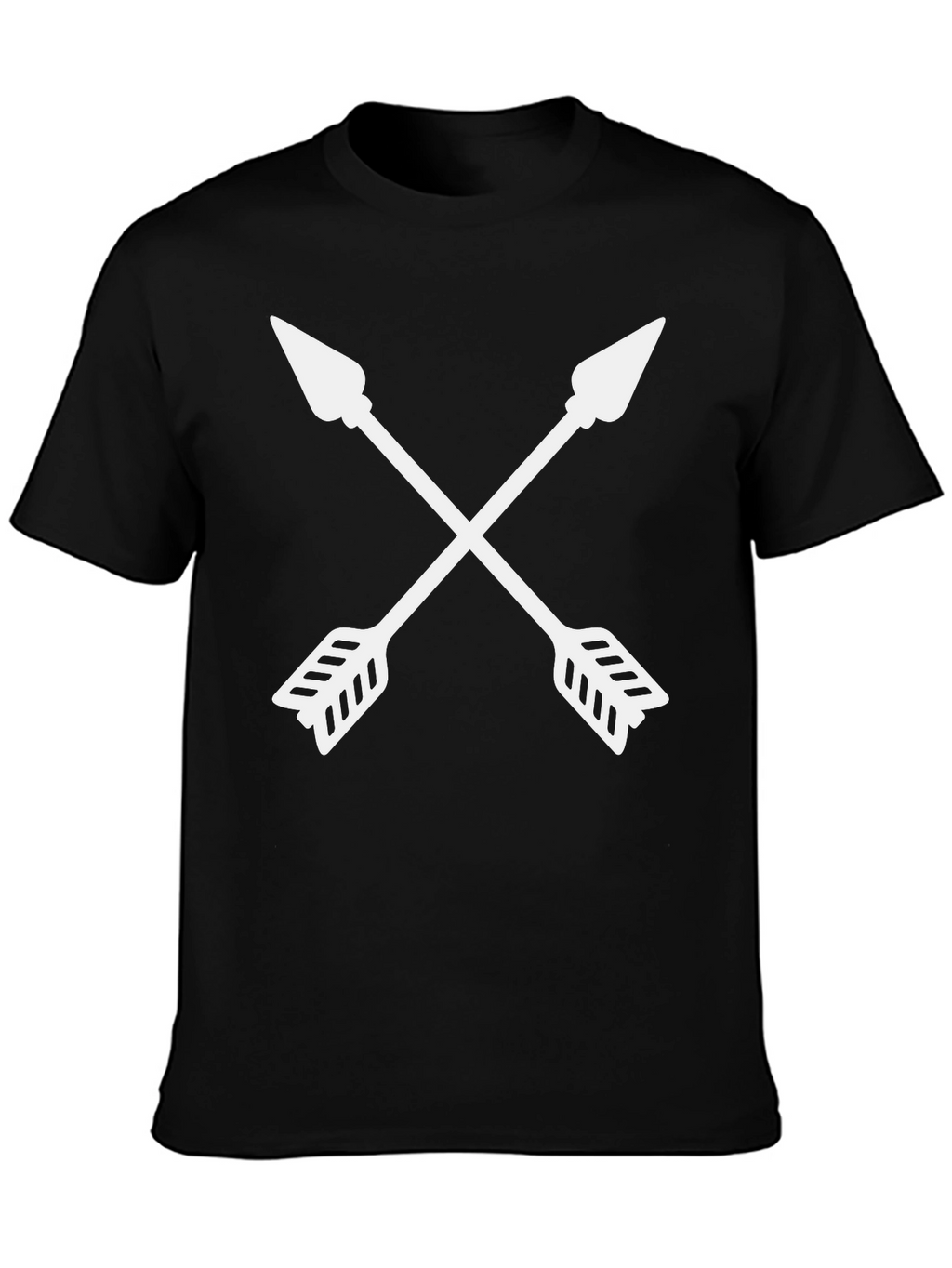 Crossed Arrows Graphic Tee - Black Casual Shirt