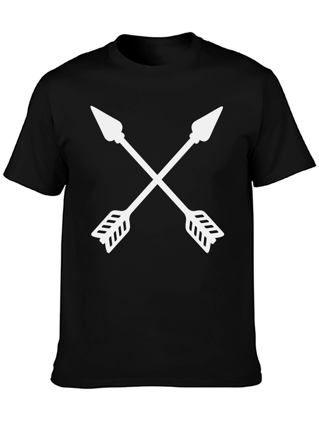 Crossed Arrows Graphic Tee - Black Casual Shirt
