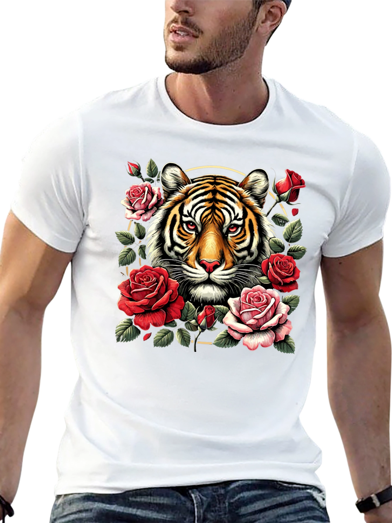 Tiger & Roses Graphic Tee
