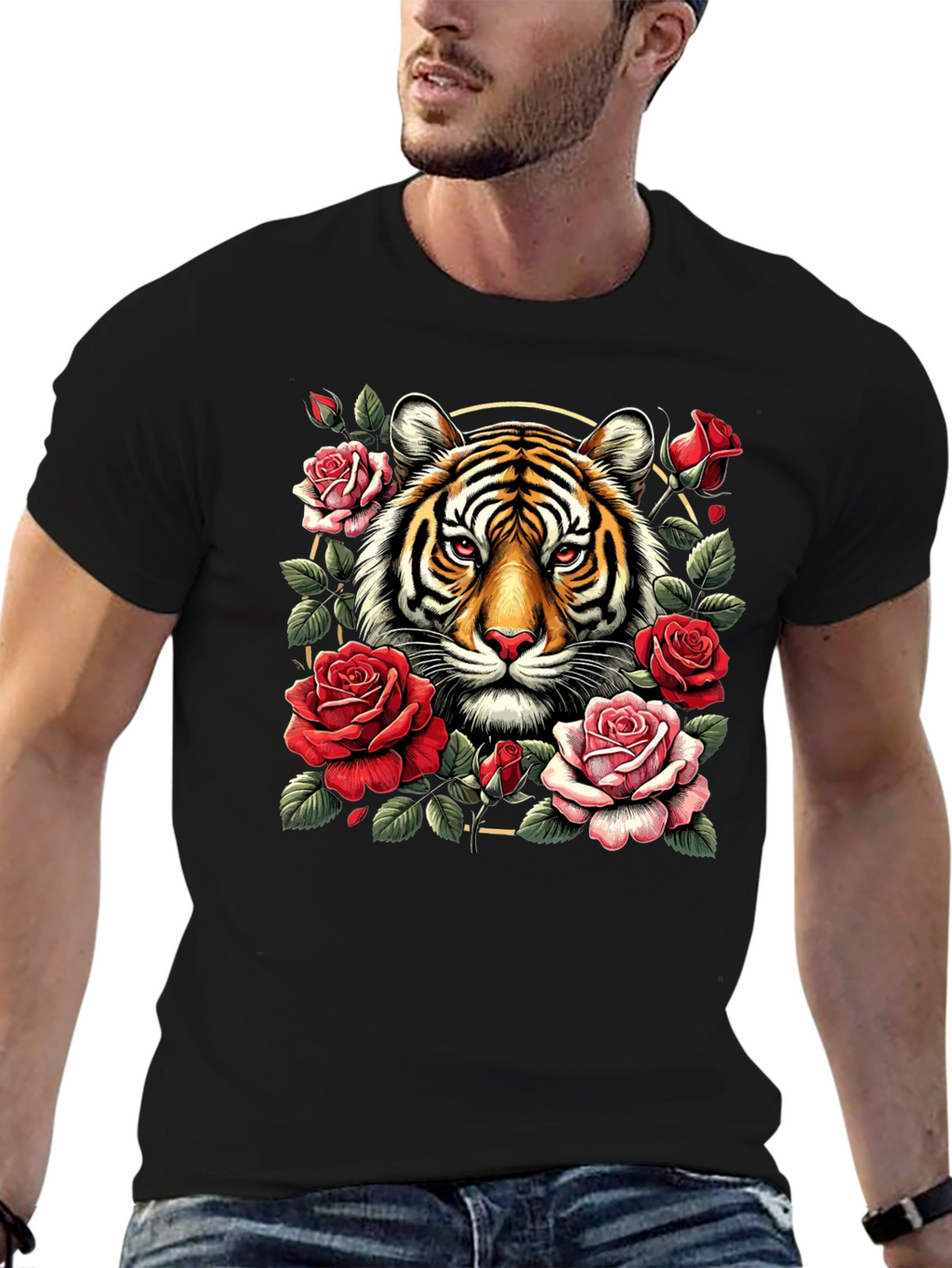 Tiger & Roses Graphic Tee