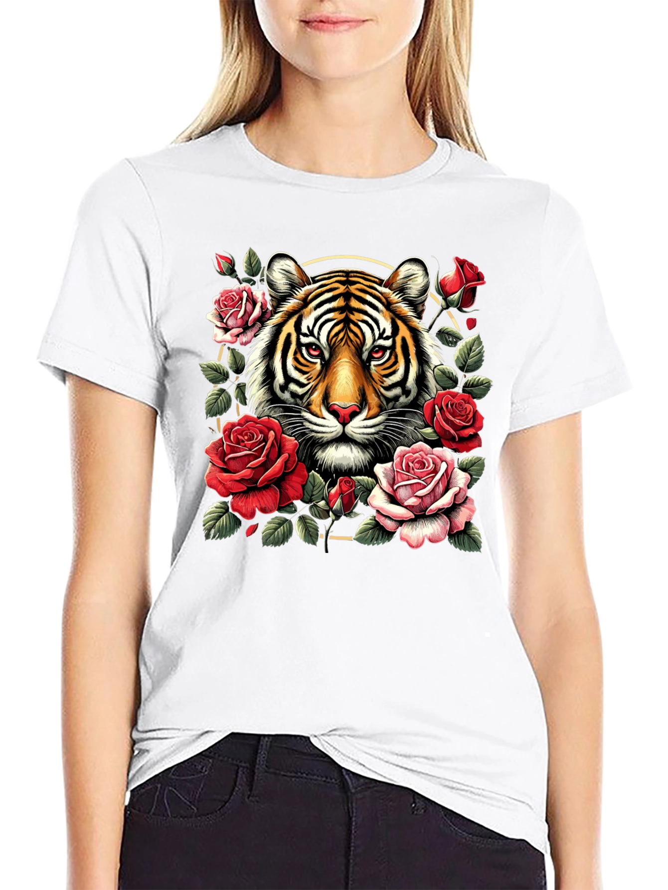 Tiger & Roses Graphic Tee