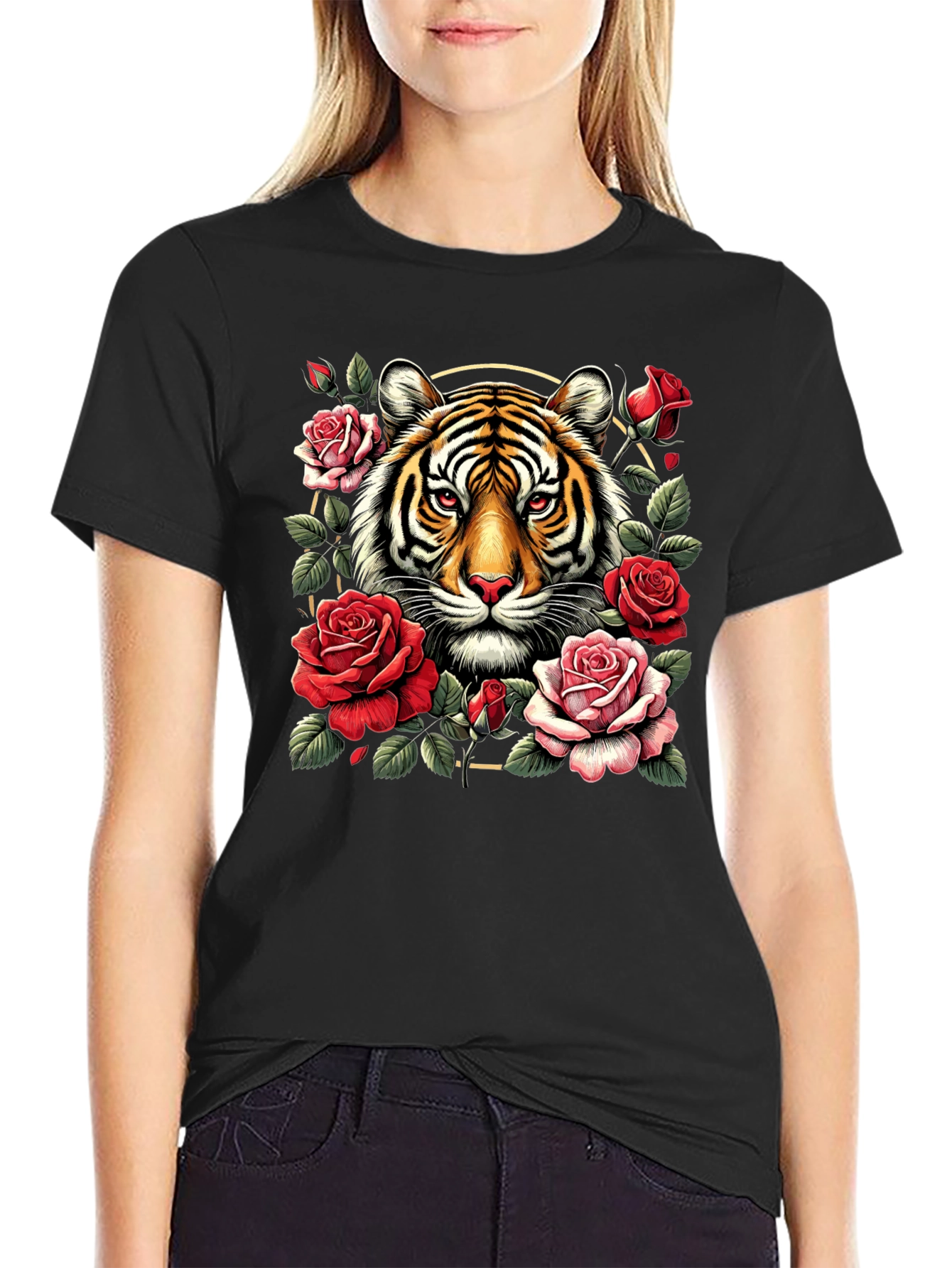 Tiger & Roses Graphic Tee