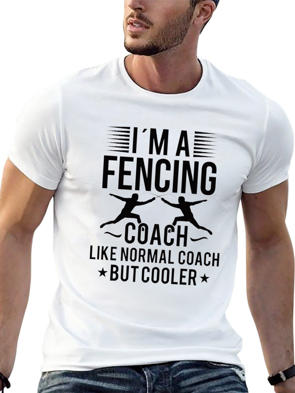 Fencing Coach T-Shirt - Cool & Unique Design