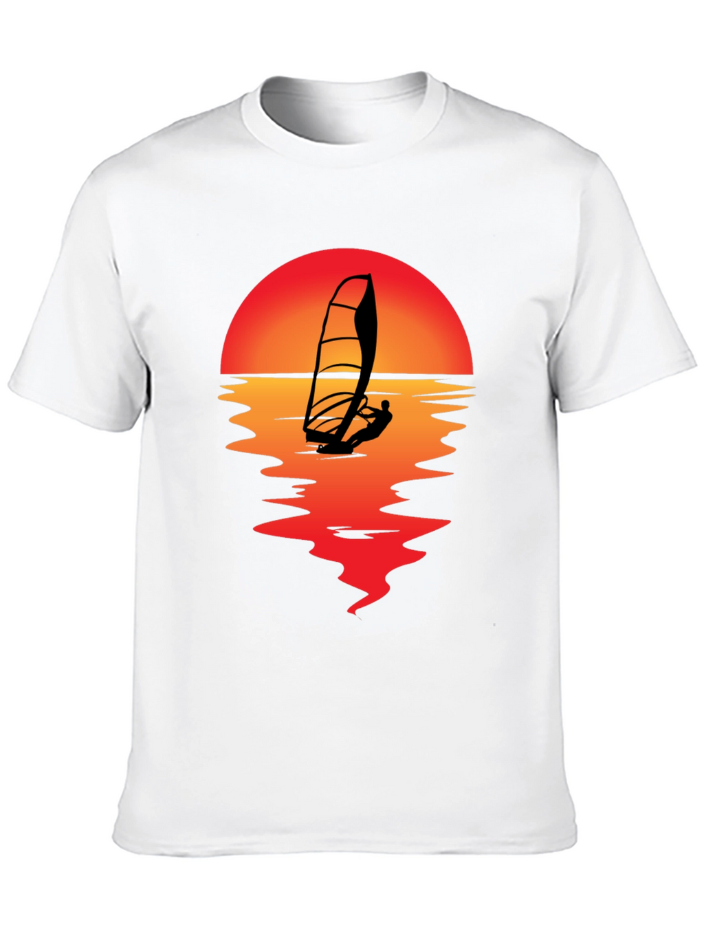 Sunset Windsurfer T-Shirt - Black