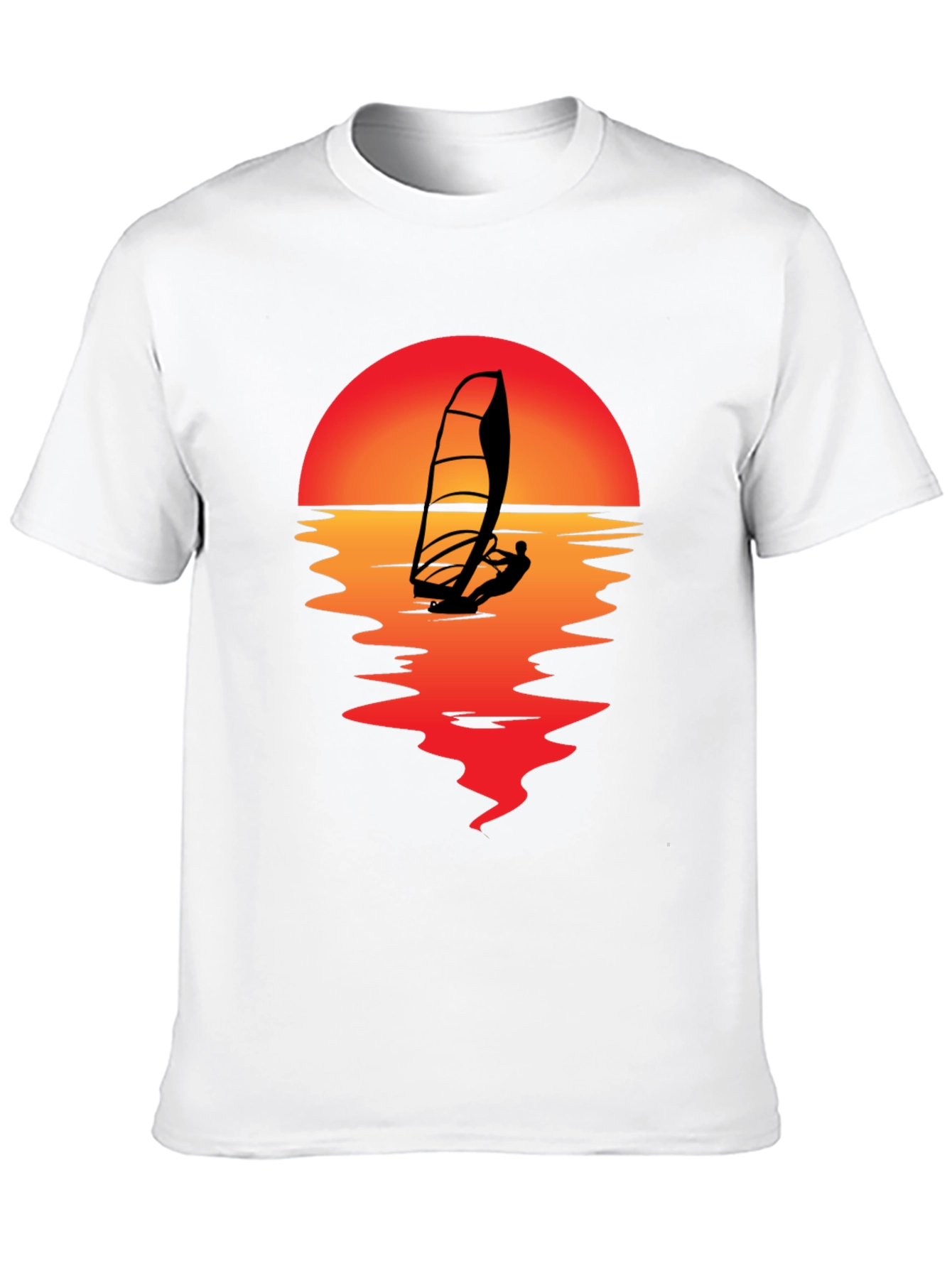 Sunset Windsurfer T-Shirt - Black