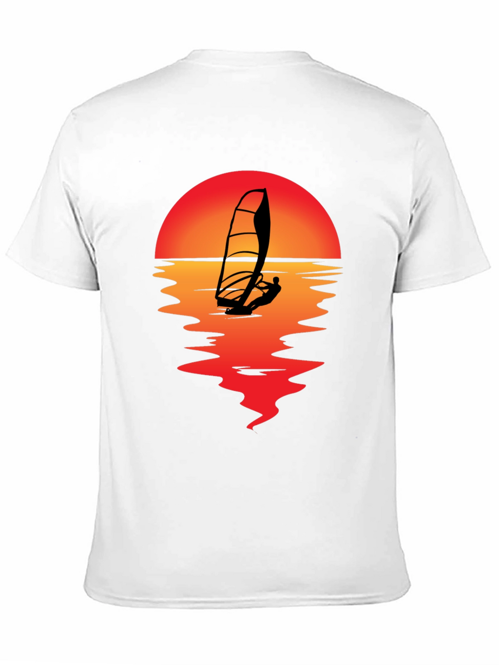 Sunset Windsurfer T-Shirt - Black