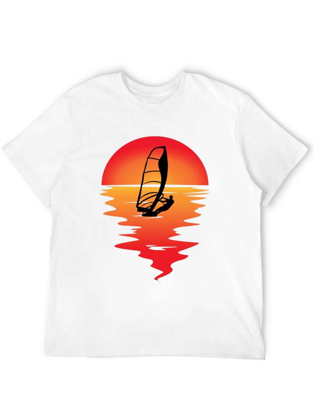 Sunset Windsurfer T-Shirt - Black
