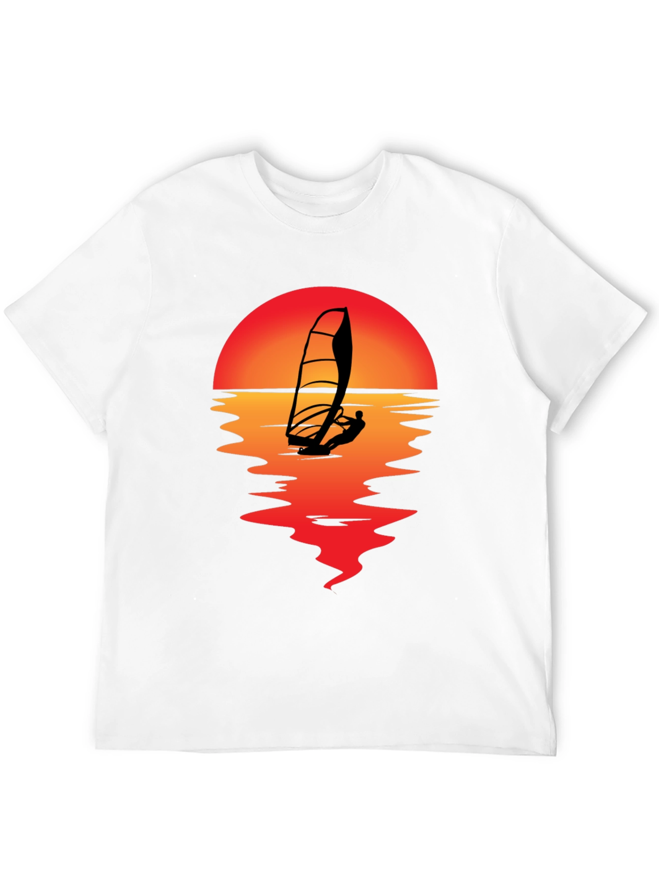 Sunset Windsurfer T-Shirt - Black