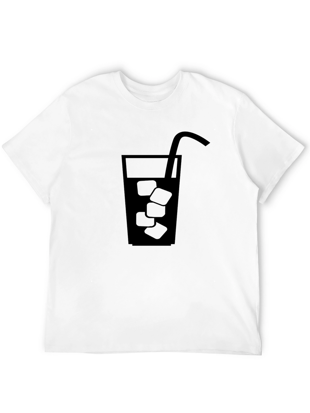 Mens Black Graphic Tee - Drink with Ice