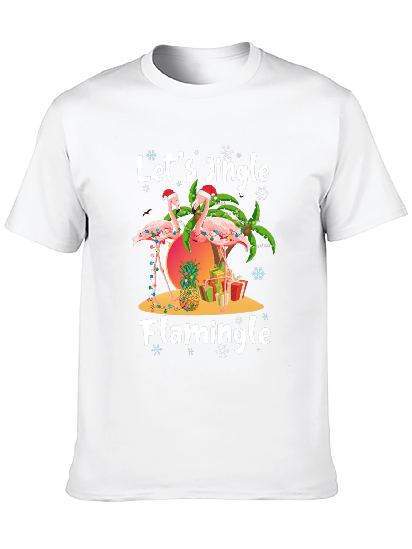 Christmas Flamingo T-Shirt - Jingle & Flamingle!