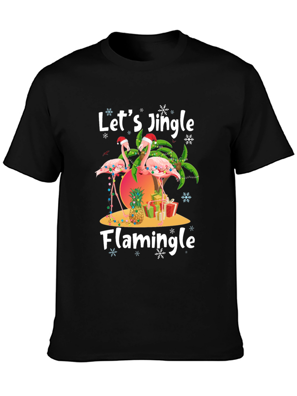 Christmas Flamingo T-Shirt - Jingle & Flamingle!