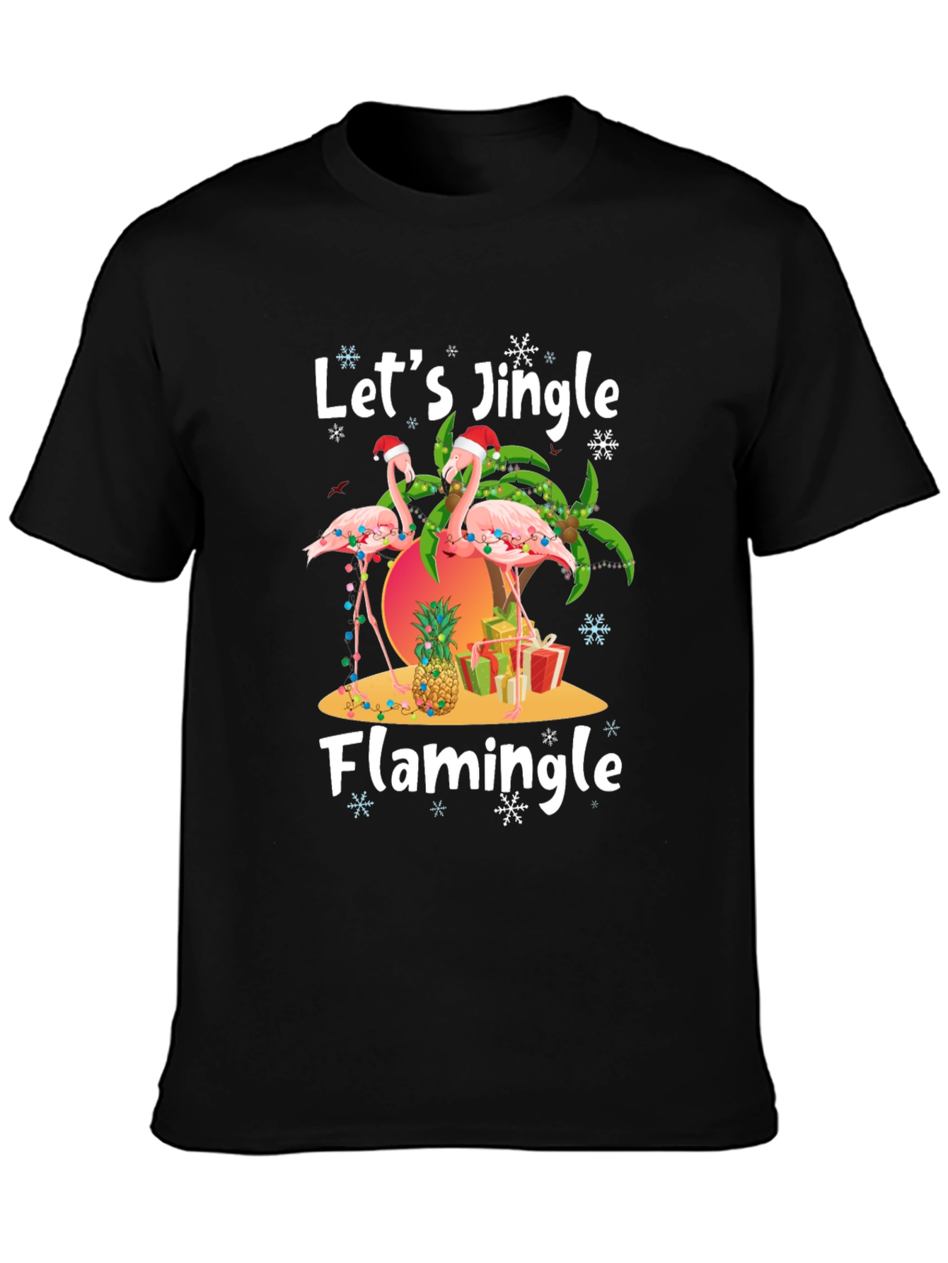 Christmas Flamingo T-Shirt - Jingle & Flamingle!