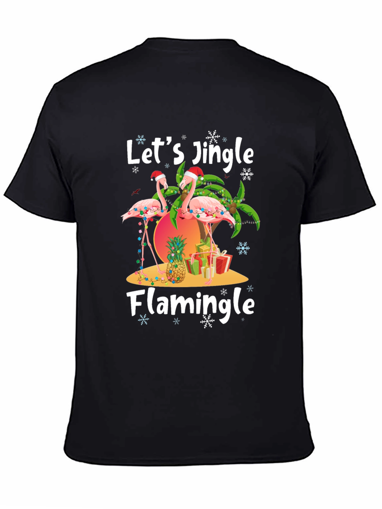 Christmas Flamingo T-Shirt - Jingle & Flamingle!