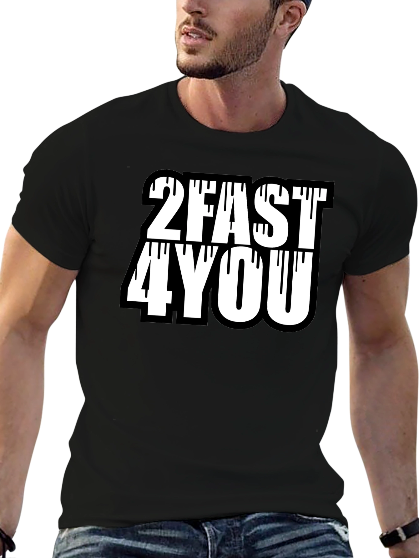 2Fast4You Graphic Tee - Mens Black T-Shirt