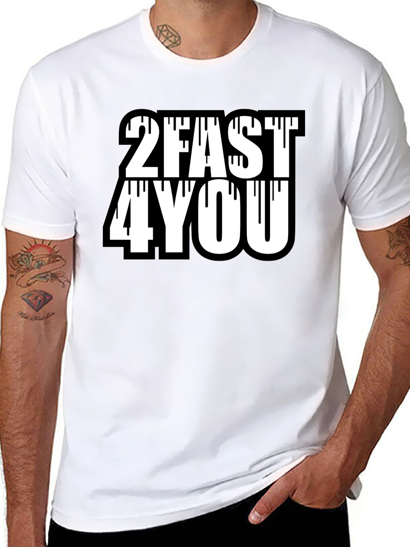 2Fast4You Graphic Tee - Mens Black T-Shirt