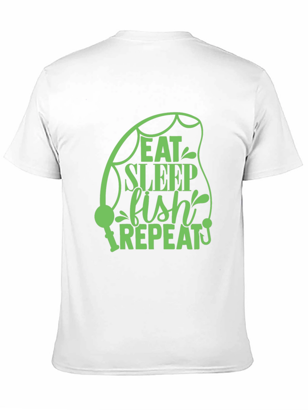 Eat Sleep Fish Repeat Black T-Shirt