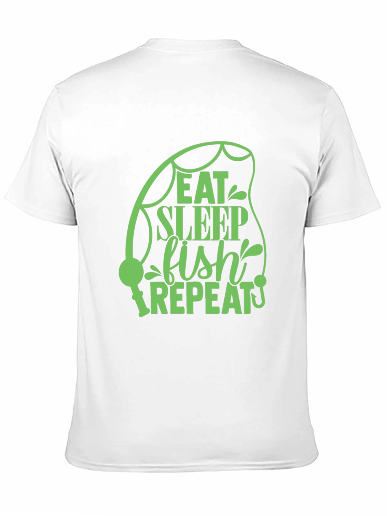 Eat Sleep Fish Repeat Black T-Shirt