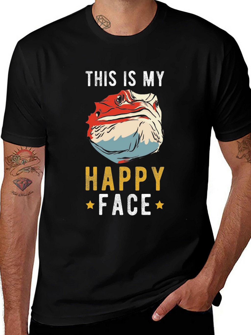 Bearded Dragon Happy Face T-Shirt