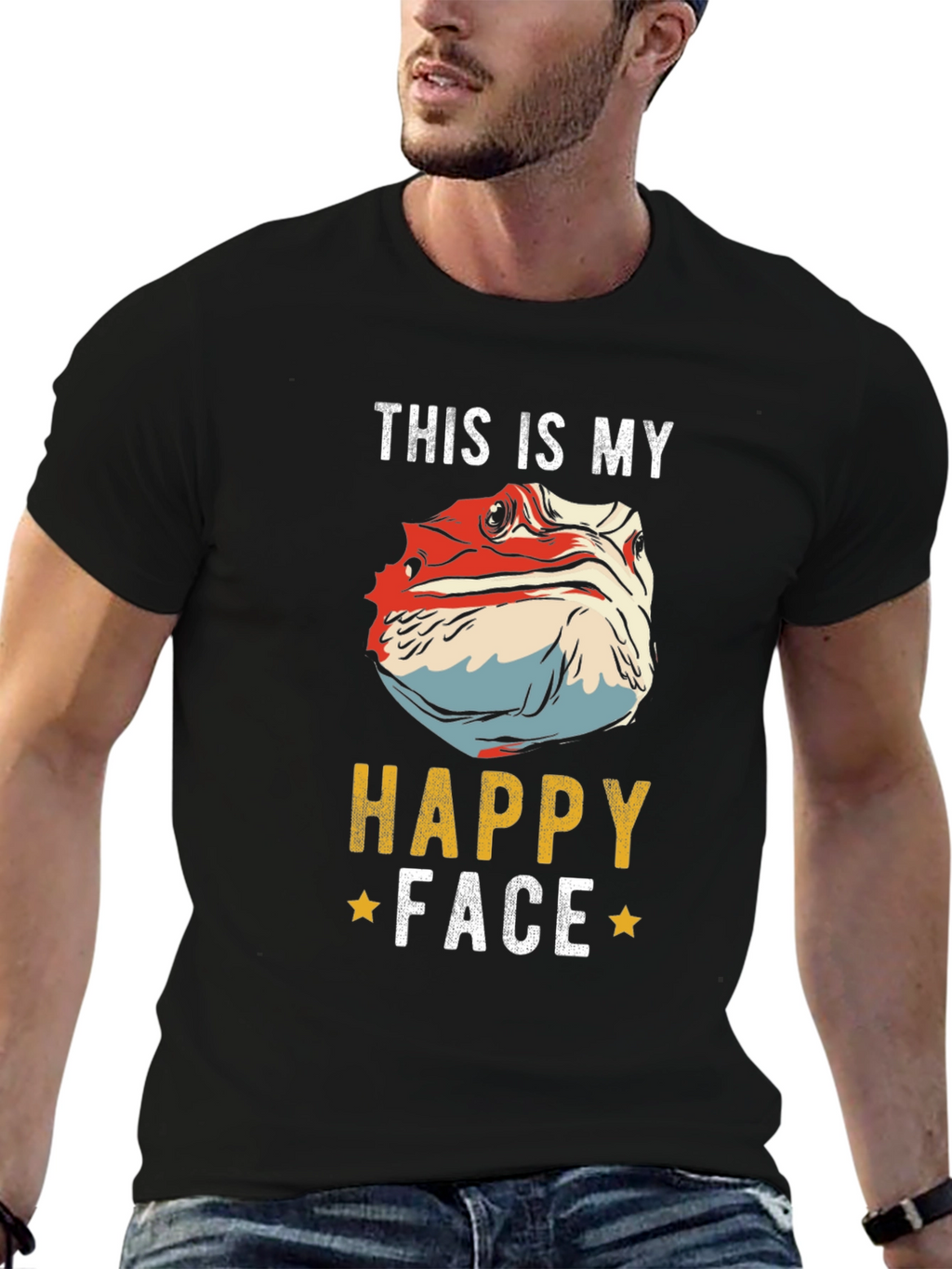 Bearded Dragon Happy Face T-Shirt