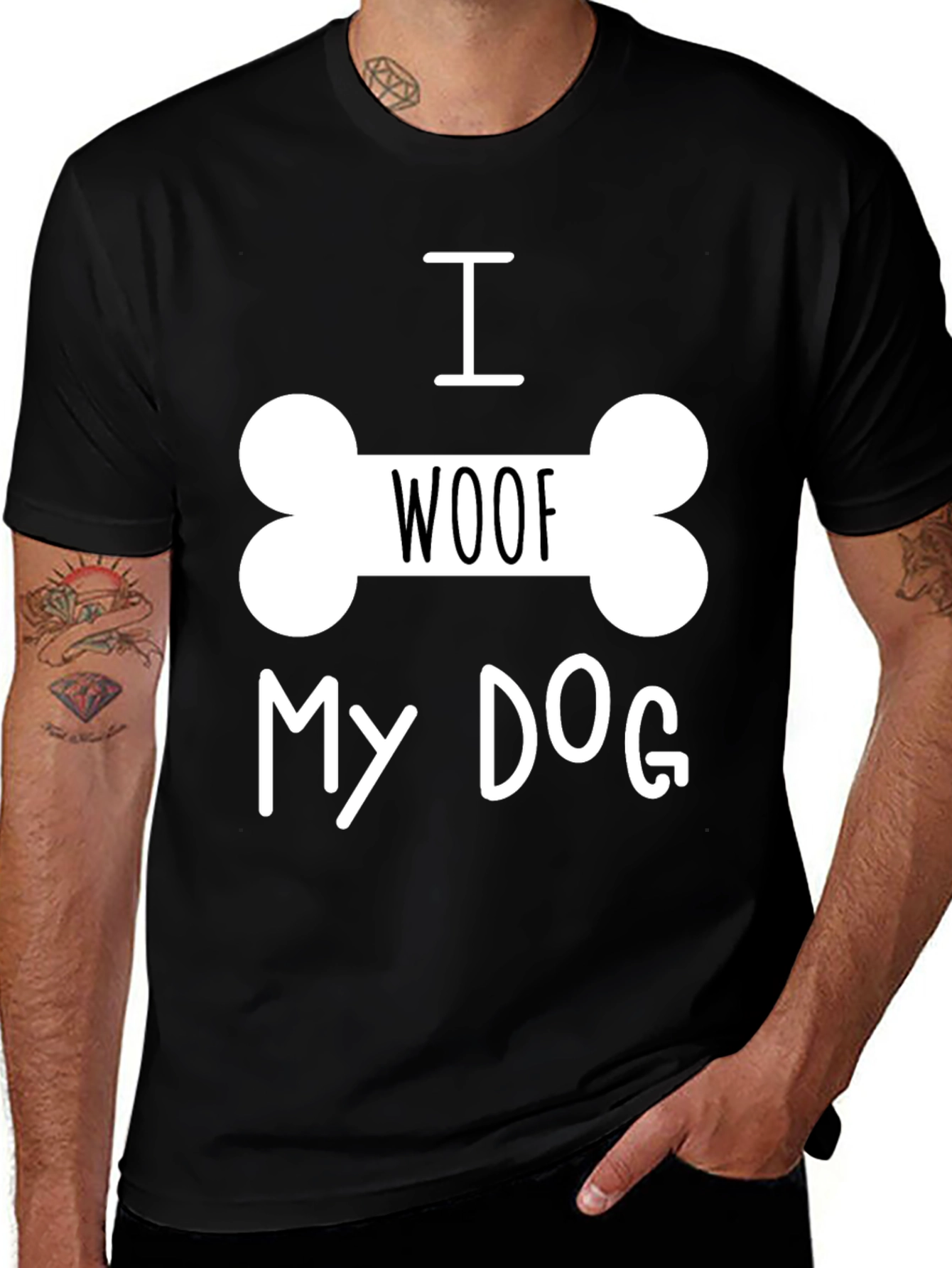 I Woof My Dog T-Shirt - Black Dog Lover Tee