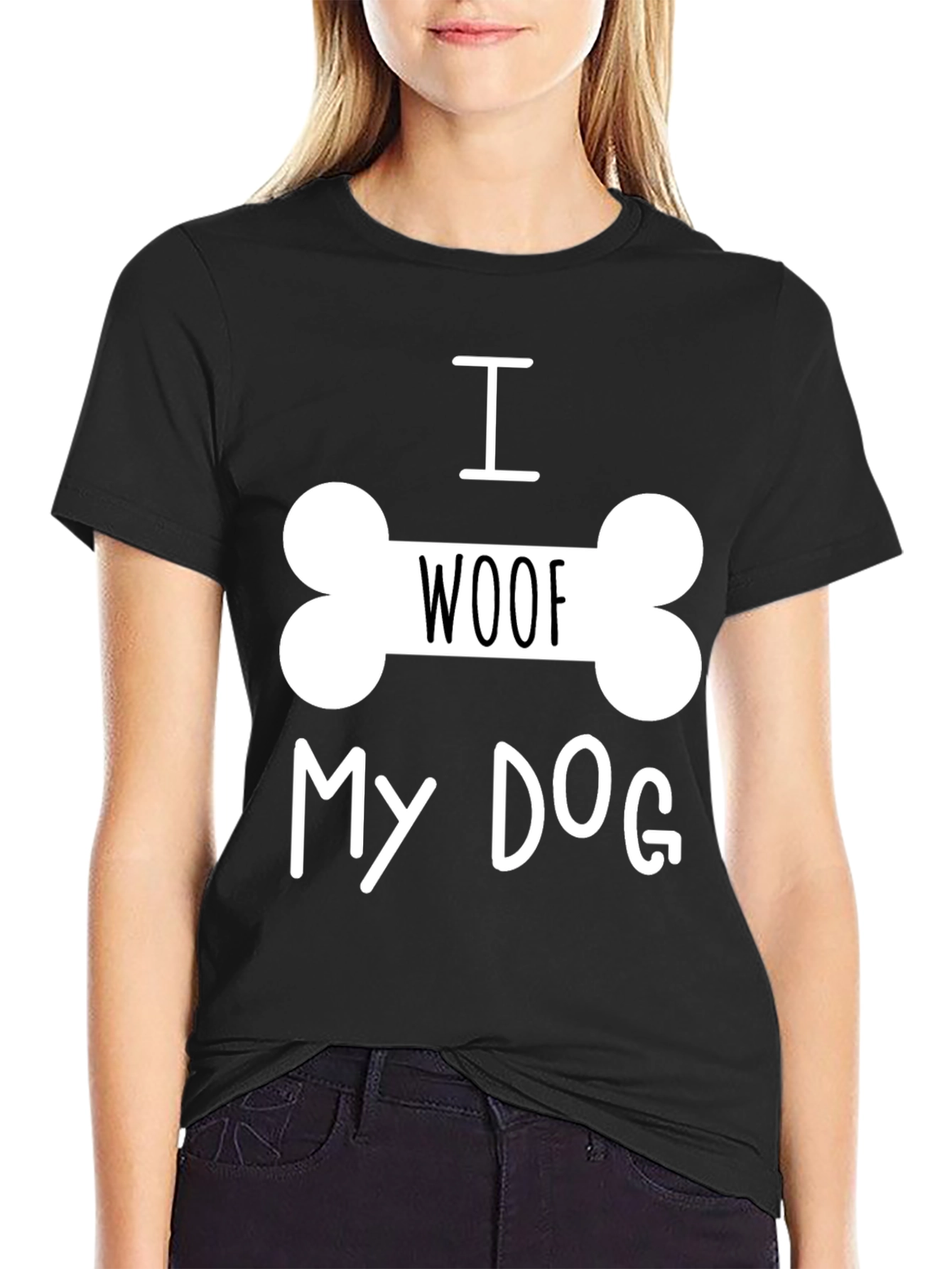 I Woof My Dog T-Shirt - Black Dog Lover Tee