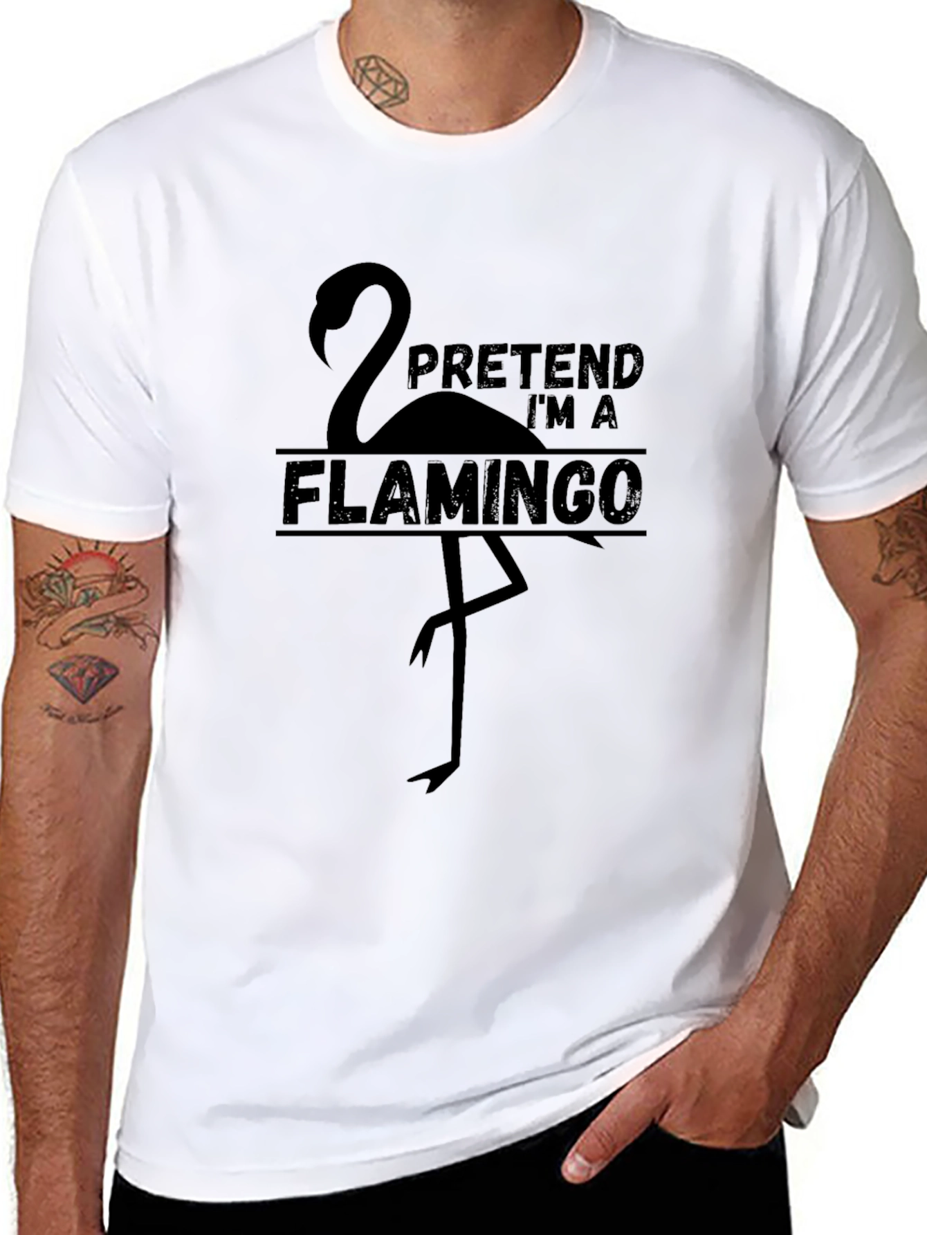 Pretend Im a Flamingo Graphic T-Shirt