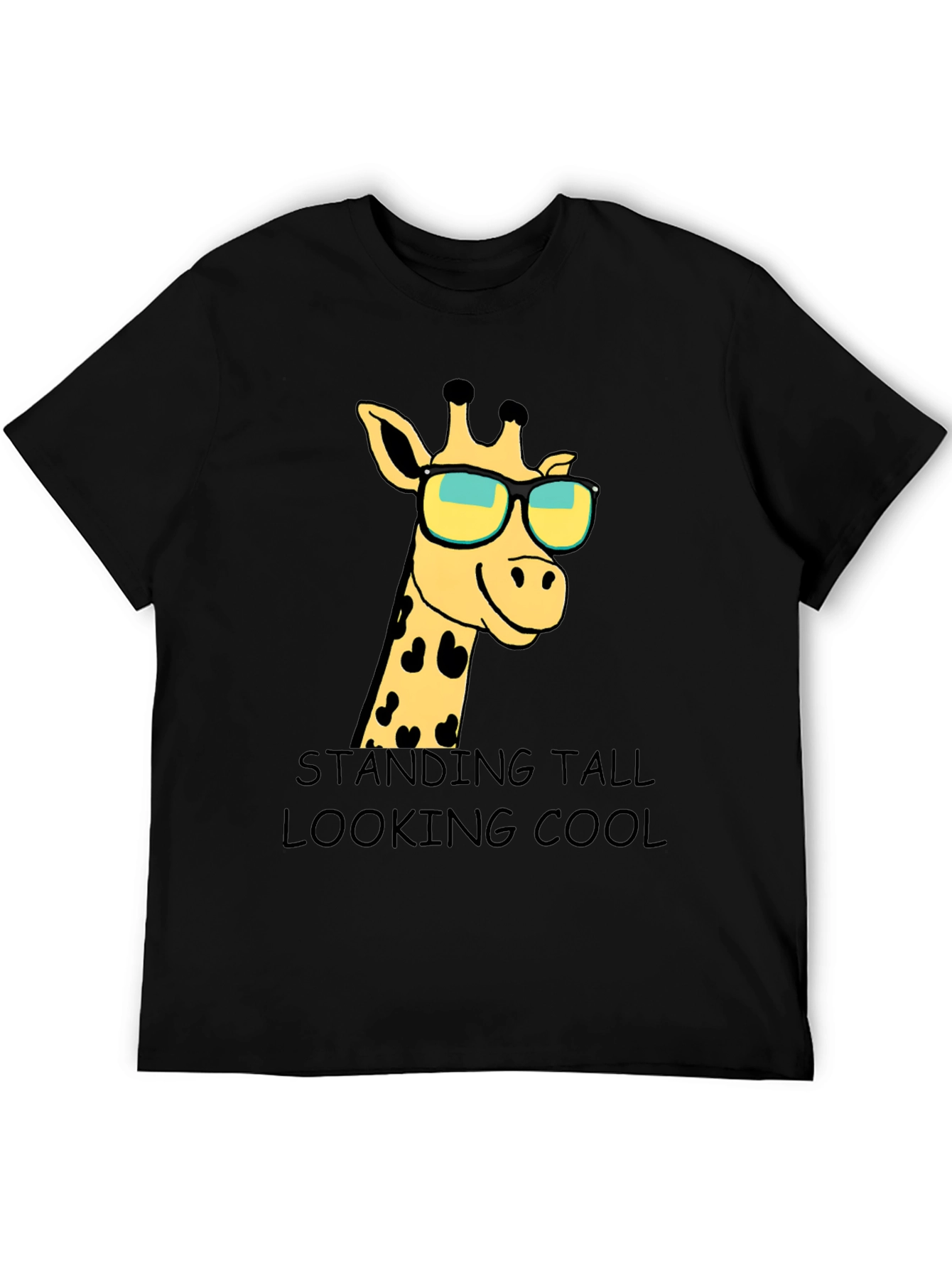 Giraffe Sunglasses Graphic T-Shirt: Standing Tall Looking Cool