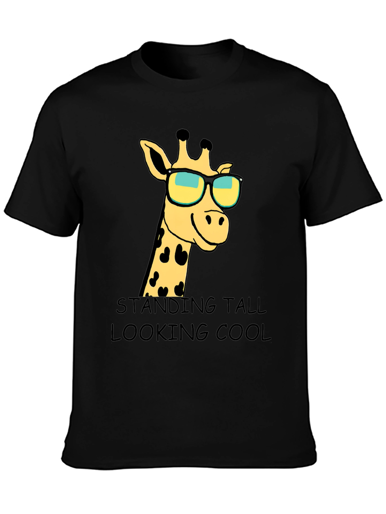 Giraffe Sunglasses Graphic T-Shirt: Standing Tall Looking Cool