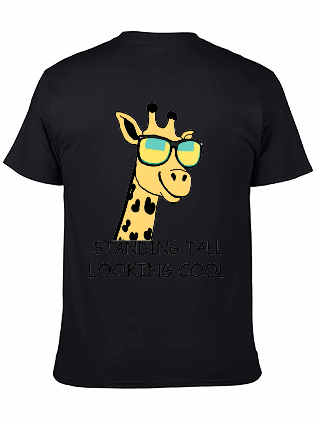 Giraffe Sunglasses Graphic T-Shirt: Standing Tall Looking Cool