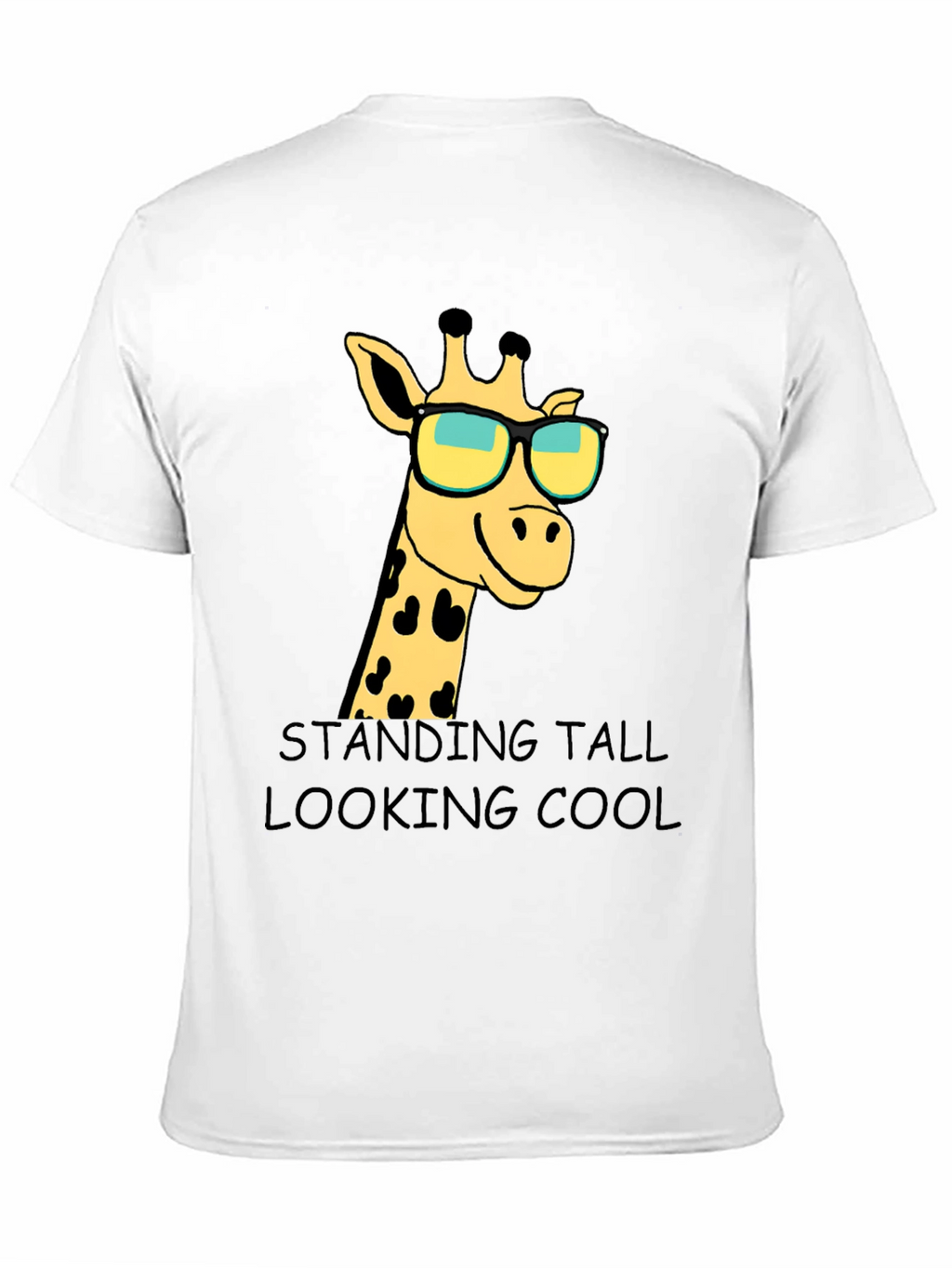 Giraffe Sunglasses Graphic T-Shirt: Standing Tall Looking Cool