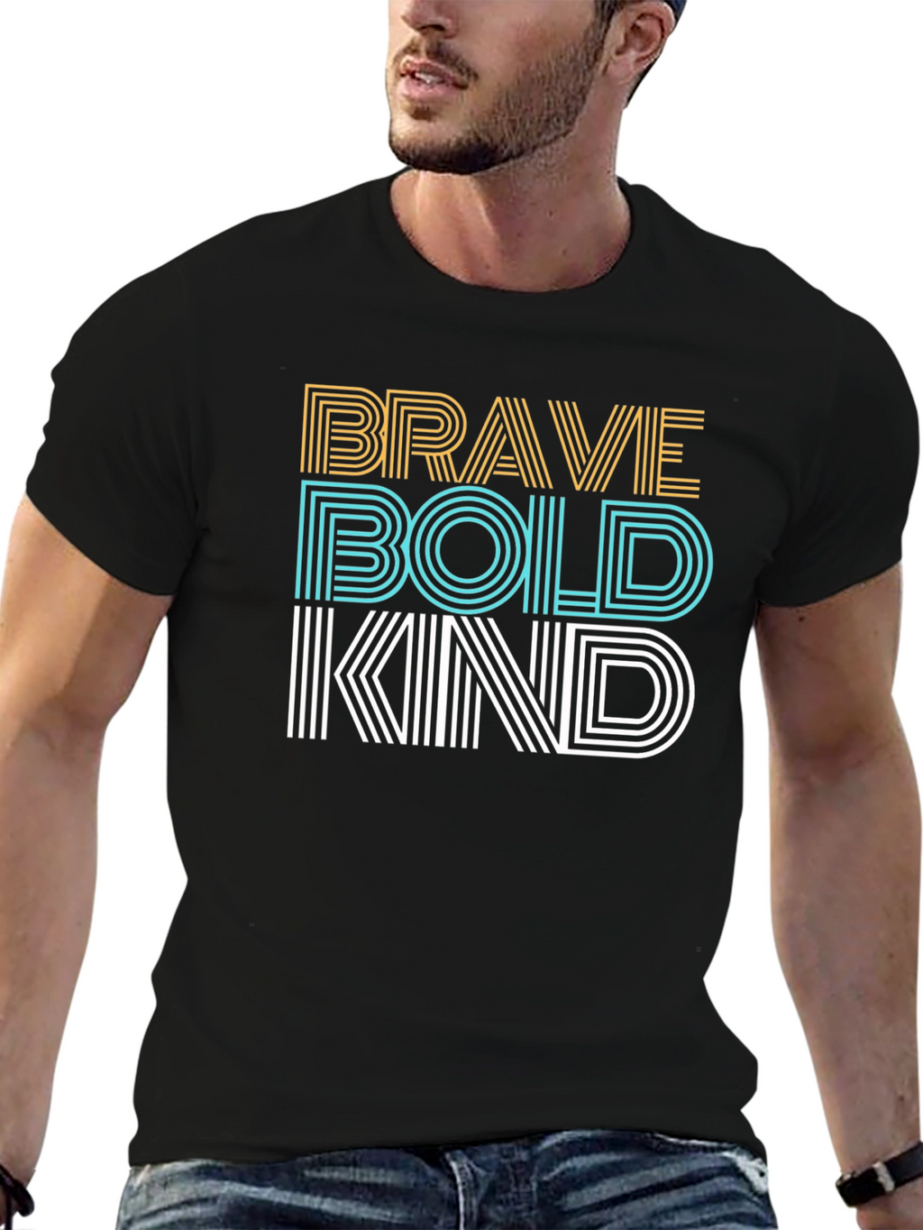 Brave Bold Kind Graphic Tee - Soft Cotton T-Shirt