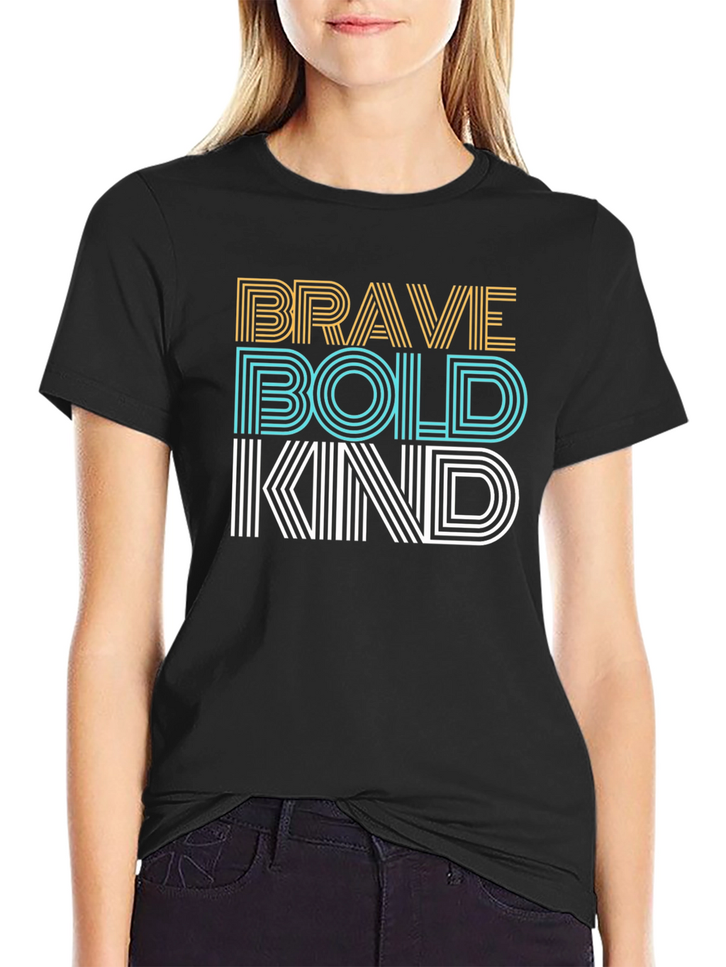 Brave Bold Kind Graphic Tee - Soft Cotton T-Shirt