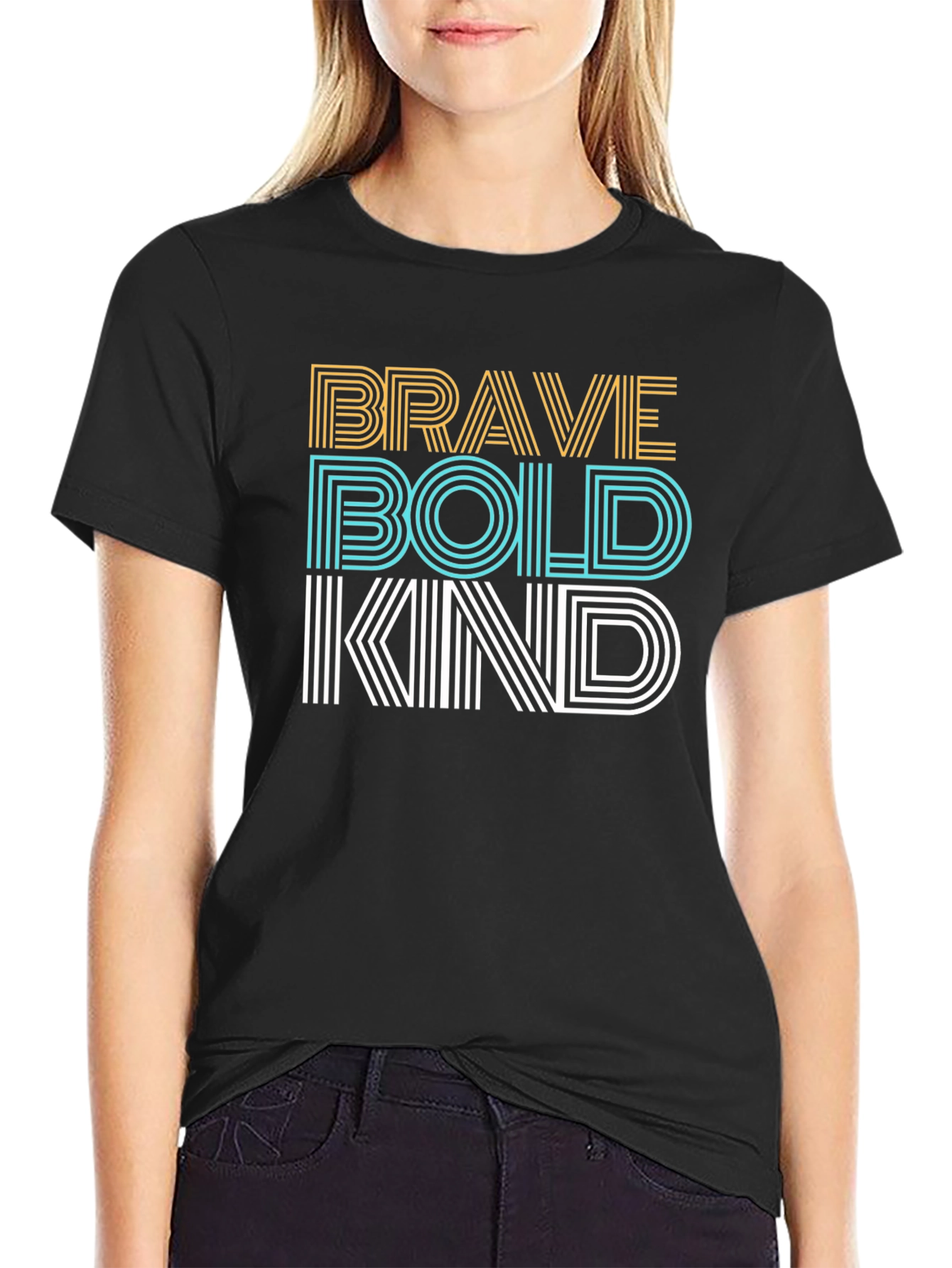 Brave Bold Kind Graphic Tee - Soft Cotton T-Shirt