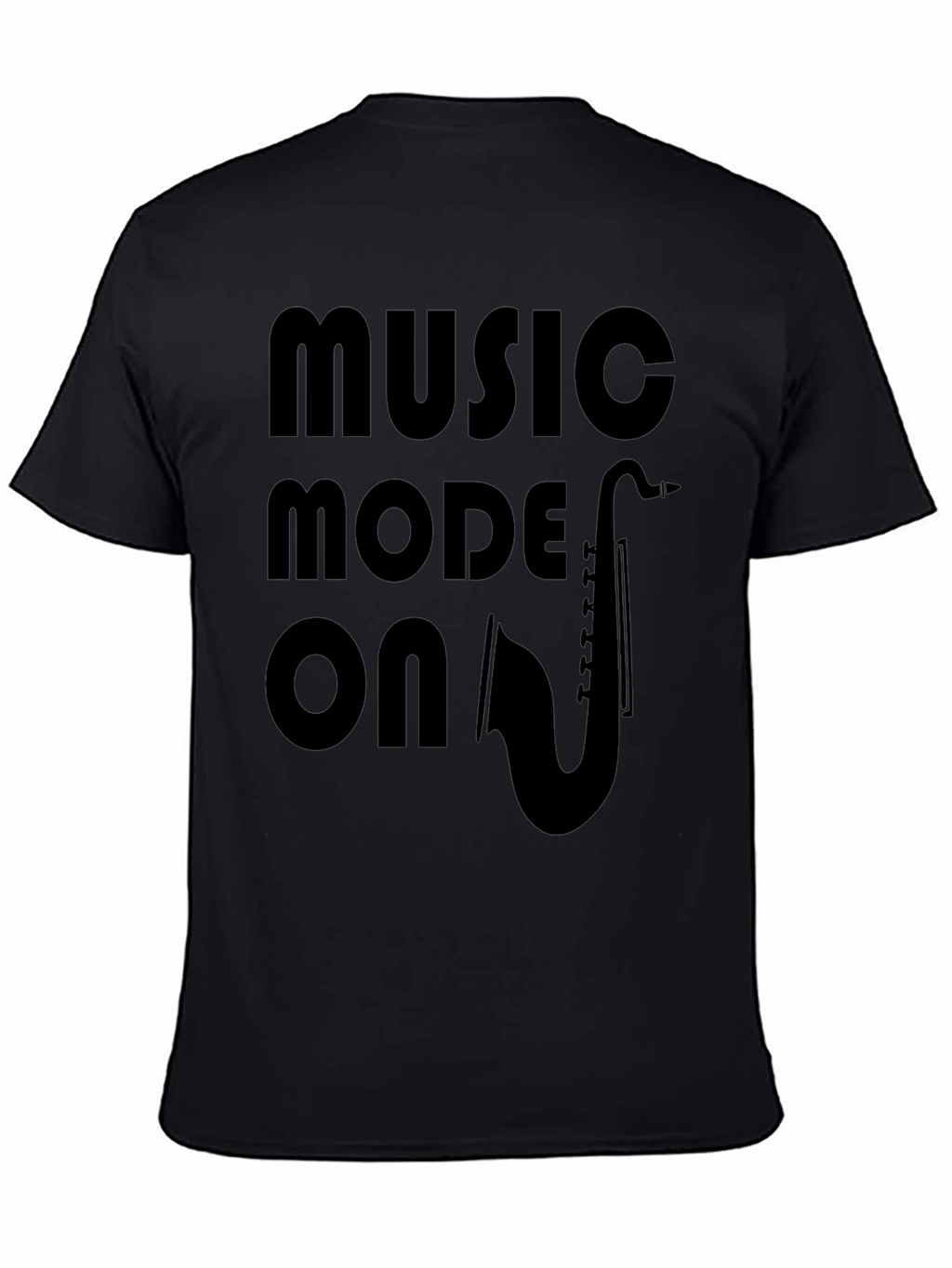 Music Mode On Graphic Tee - Saxophone Design