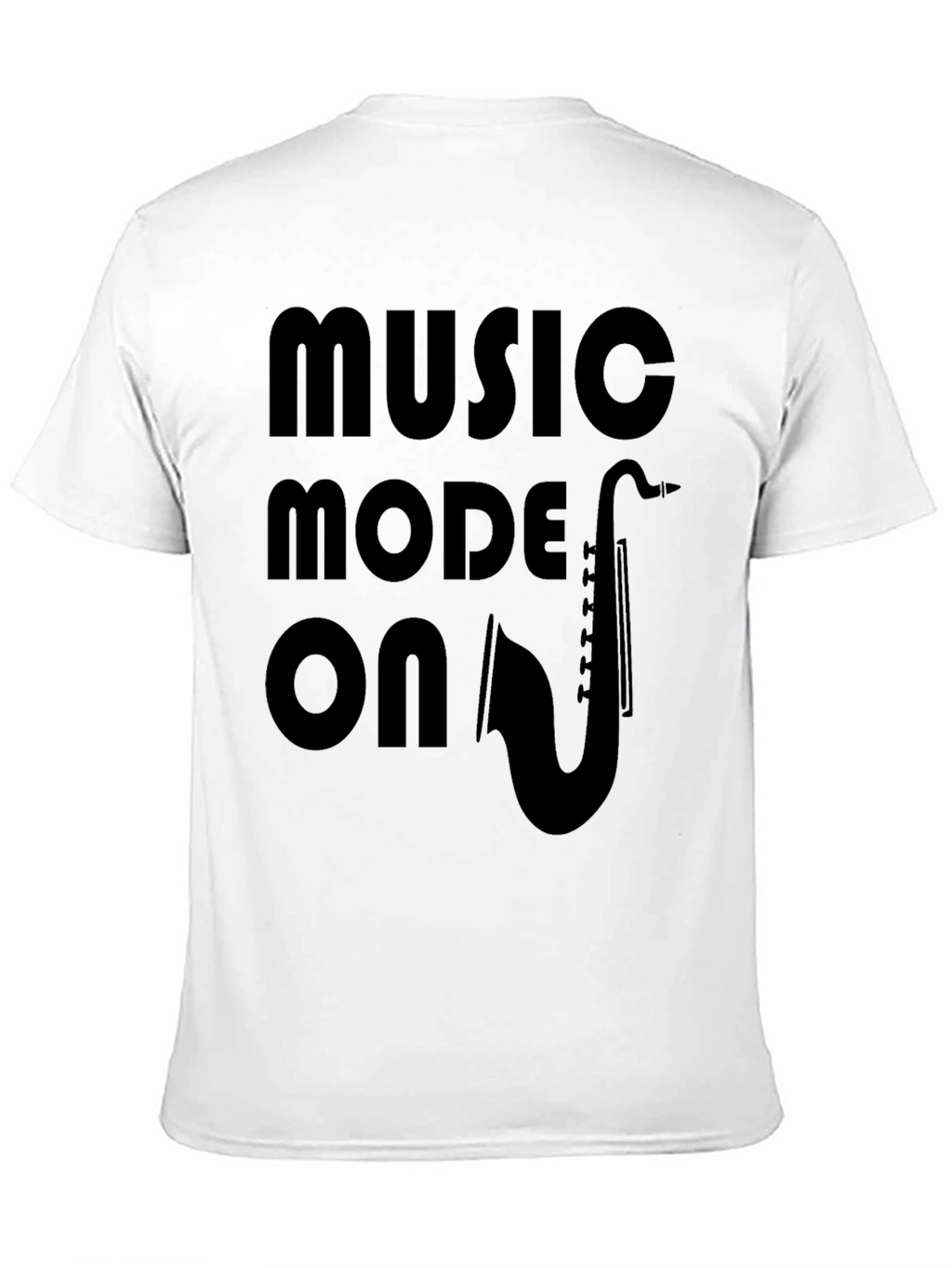 Music Mode On Graphic Tee - Saxophone Design
