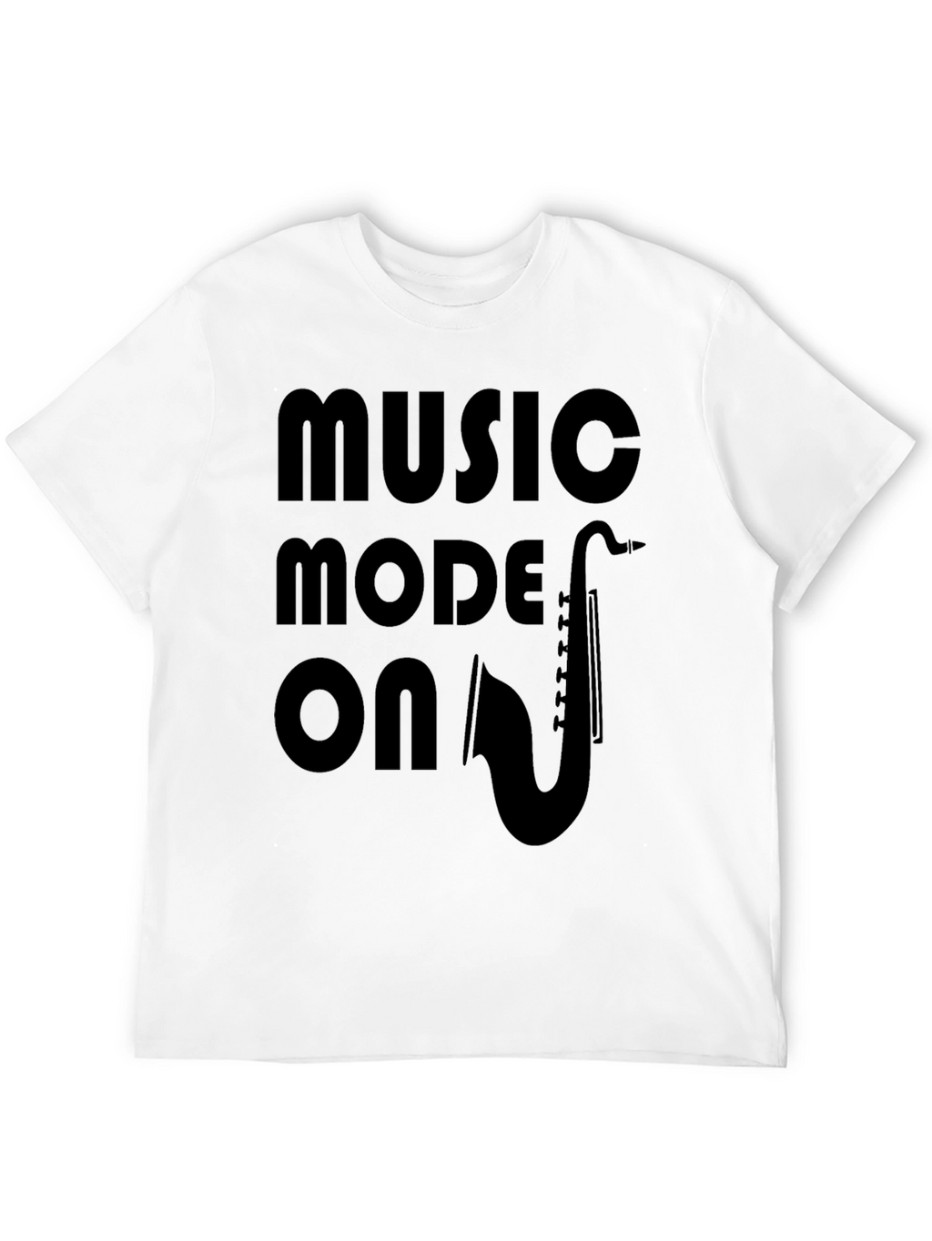Music Mode On Graphic Tee - Saxophone Design