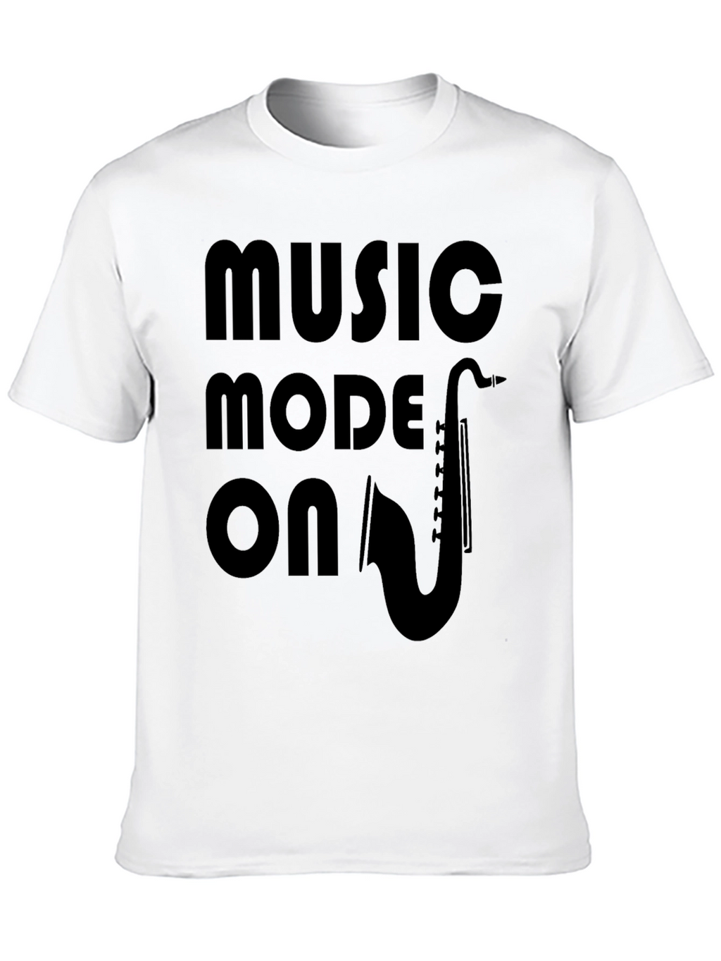 Music Mode On Graphic Tee - Saxophone Design