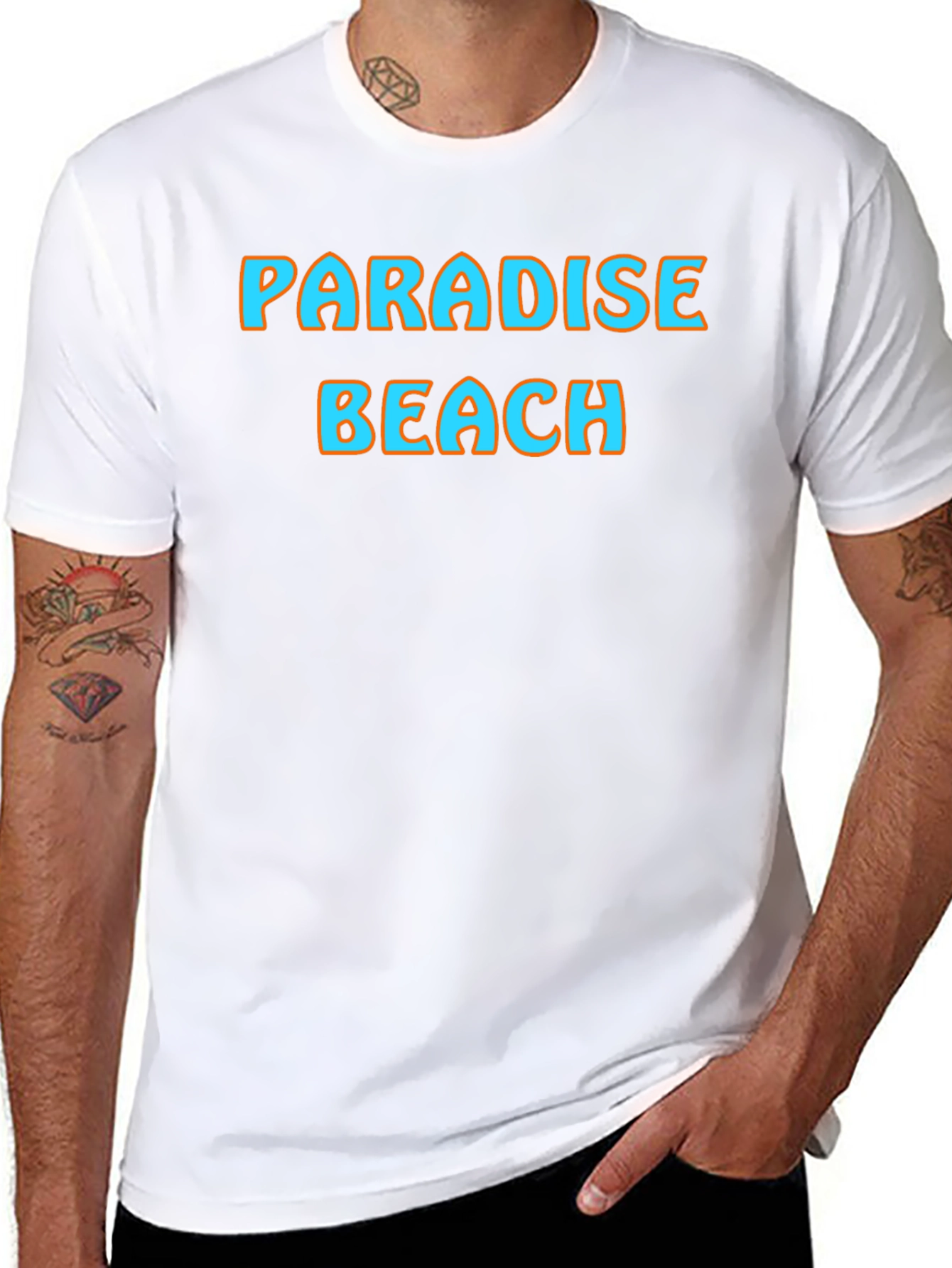 Paradise Beach Graphic Tee - Soft Cotton Blend