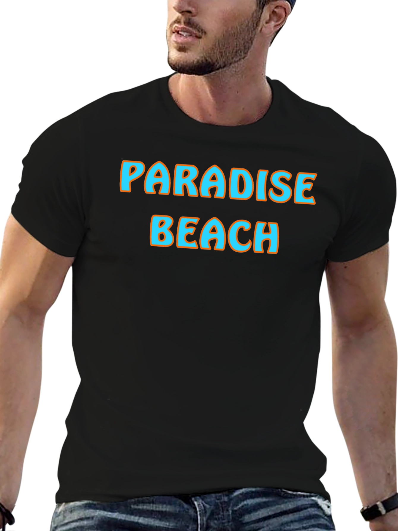 Paradise Beach Graphic Tee - Soft Cotton Blend