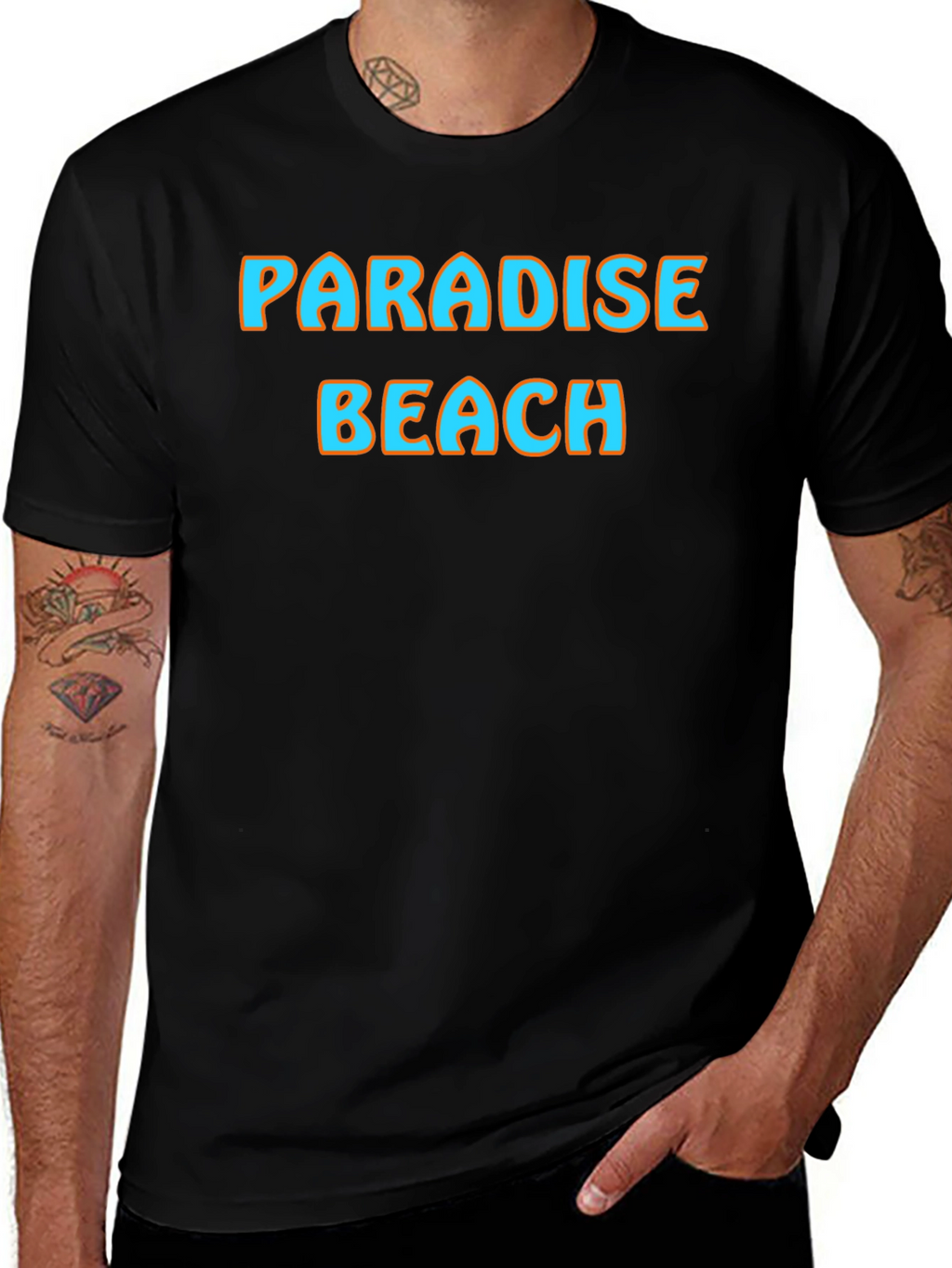 Paradise Beach Graphic Tee - Soft Cotton Blend