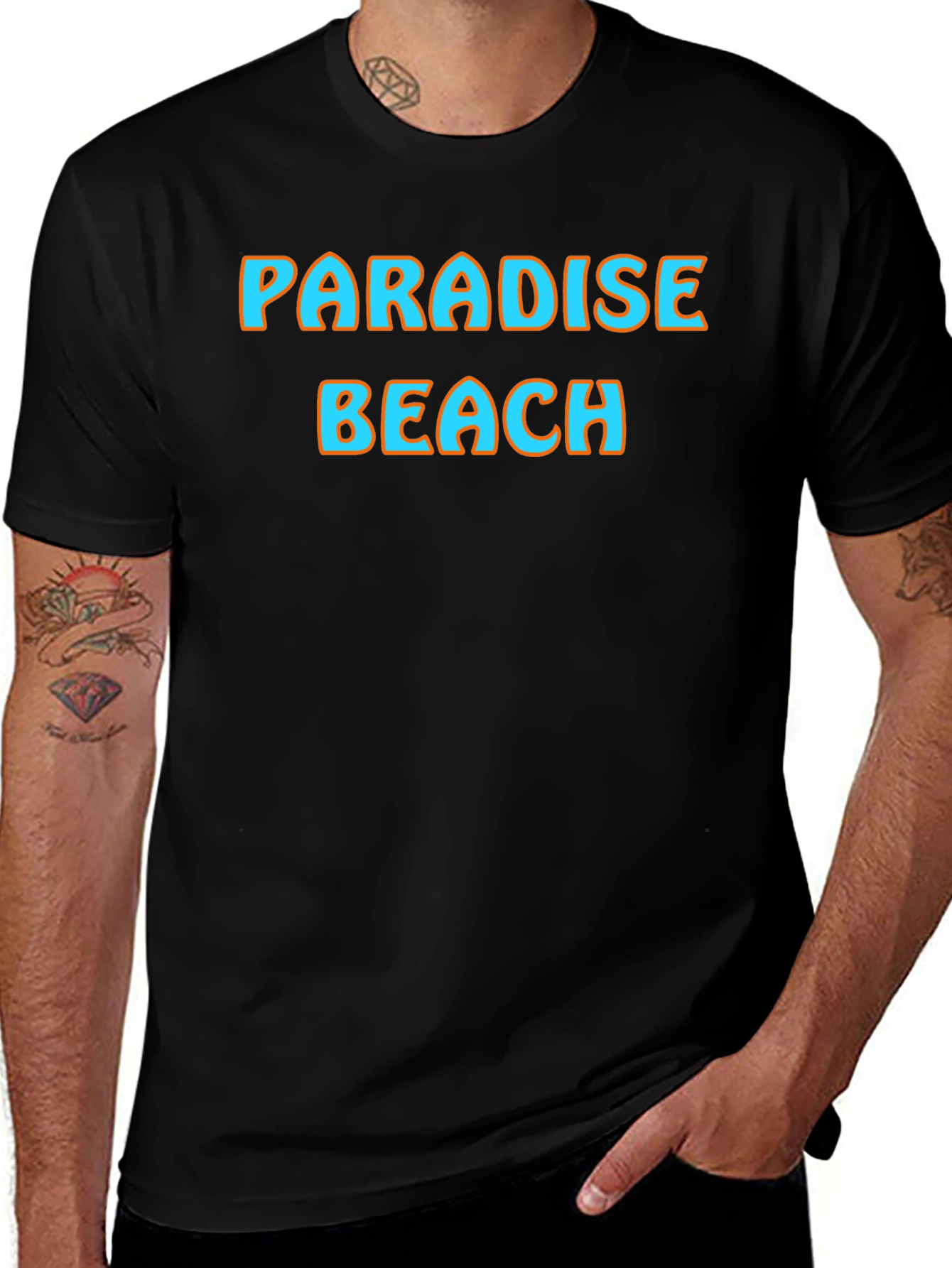 Paradise Beach Graphic Tee - Soft Cotton Blend