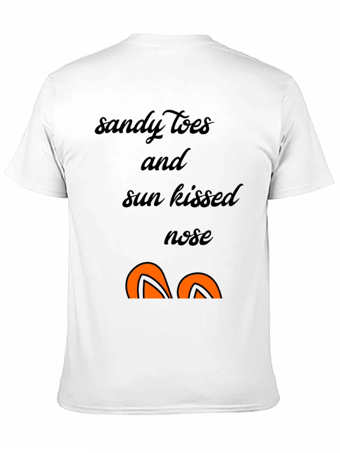 Sandy Toes Sun Kissed Nose Black Graphic T-Shirt