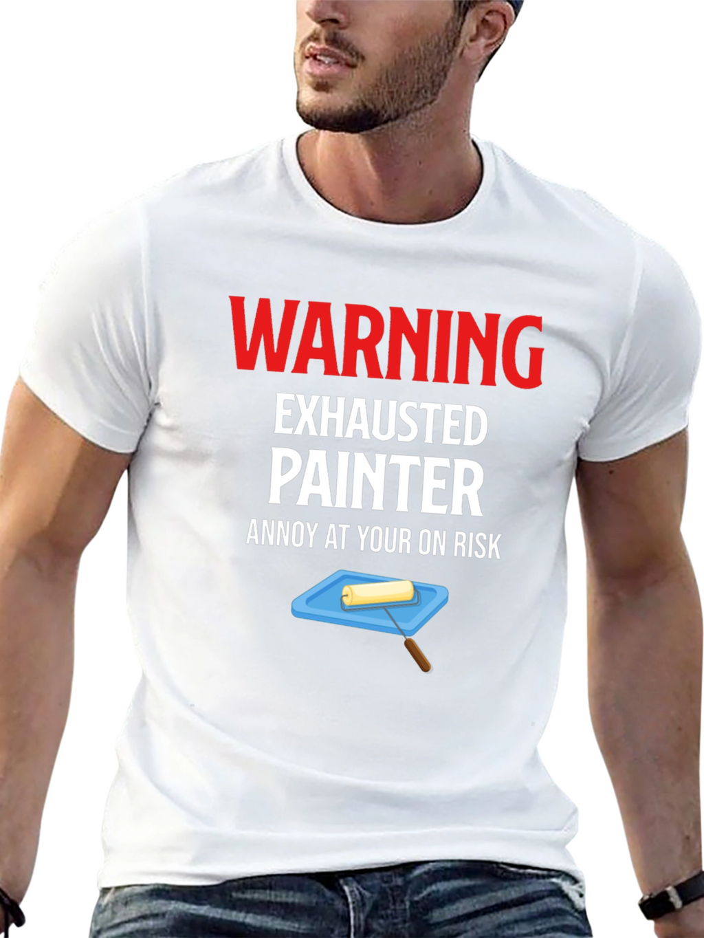 Warning Exhausted Painter T-Shirt