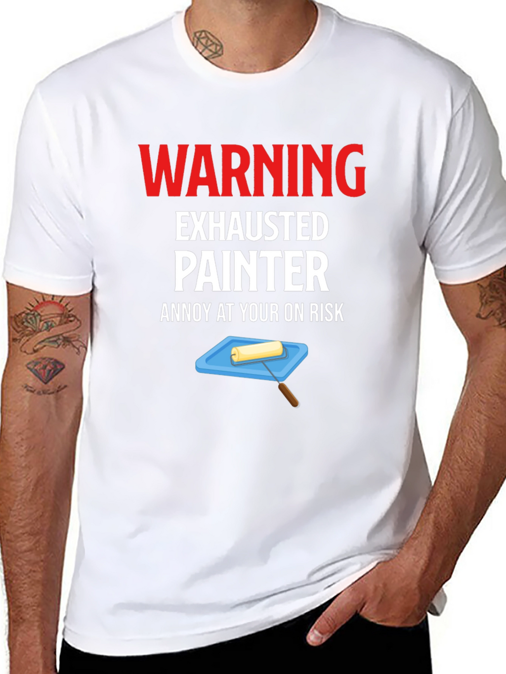 Warning Exhausted Painter T-Shirt