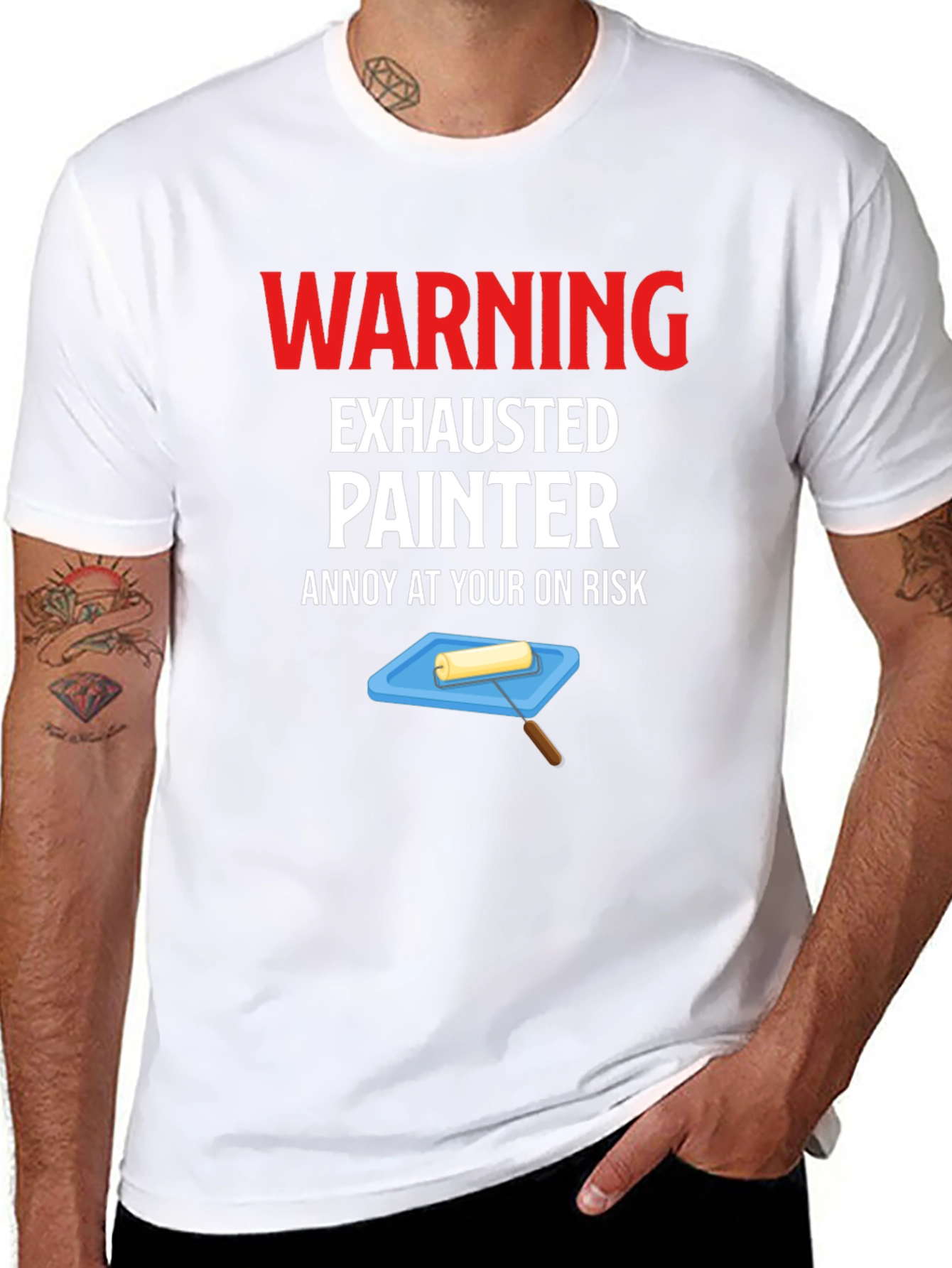 Warning Exhausted Painter T-Shirt