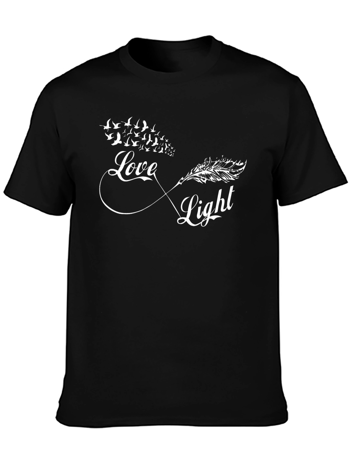Love & Light Infinity Feather Bird T-Shirt