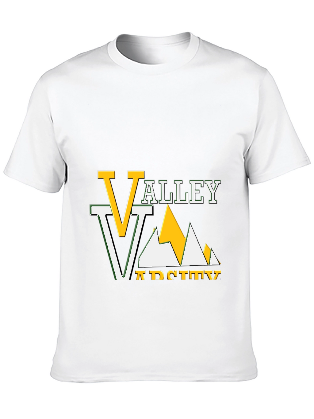 Valley Varsity Graphic Tee - Black Cotton T-Shirt