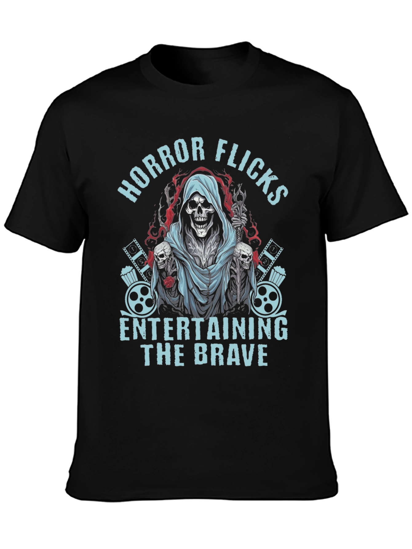 Horror Flicks Graphic Tee - Entertaining The Brave